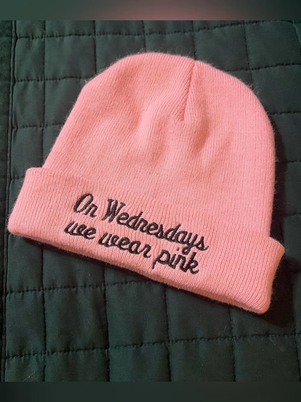 Mean girls On Wednesdays we wear pink beanie